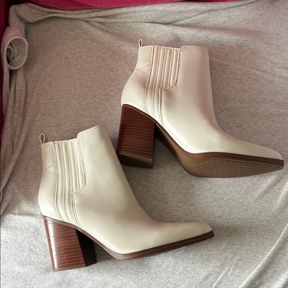 Marc Fisher Cream Ankle Booties - Picture 2 of 3